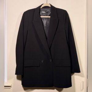Zara oversized black blazer